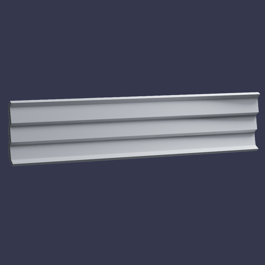 Modern cornice-Angular Multi-Tier Ceiling Profile front view