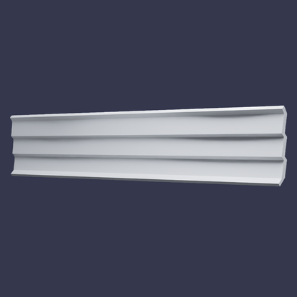 Modern cornice-Angular Multi-Tier Ceiling Profile full view square set cornice