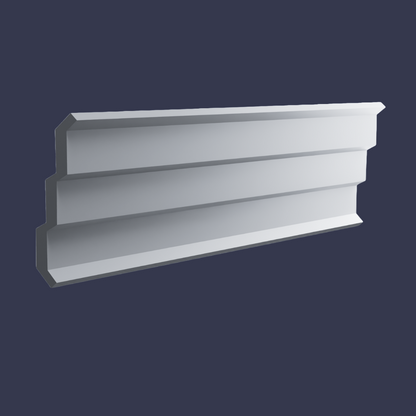 Modern cornice-Angular Multi-Tier Ceiling Profile side profile square set cornice