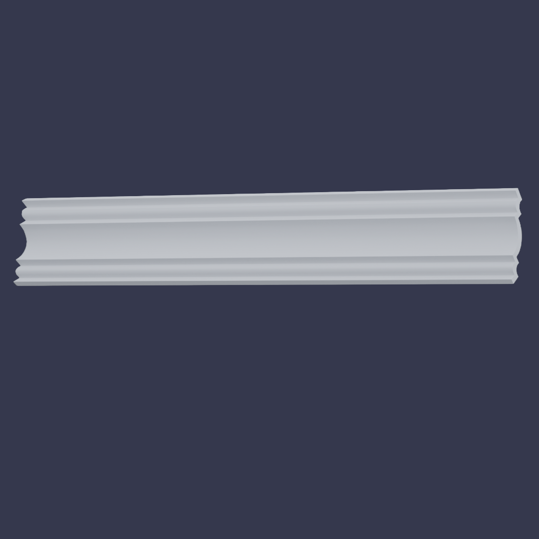 Modern cornice-Layered Classic Ceiling Trim frontal angled up