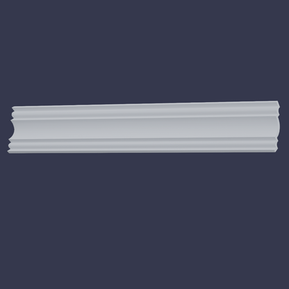Modern cornice-Layered Classic Ceiling Trim frontal angled up