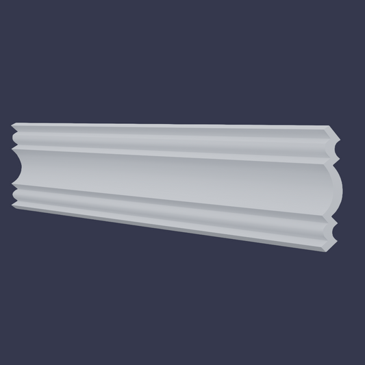 Modern cornice-Layered Classic Ceiling Trim with side profile
