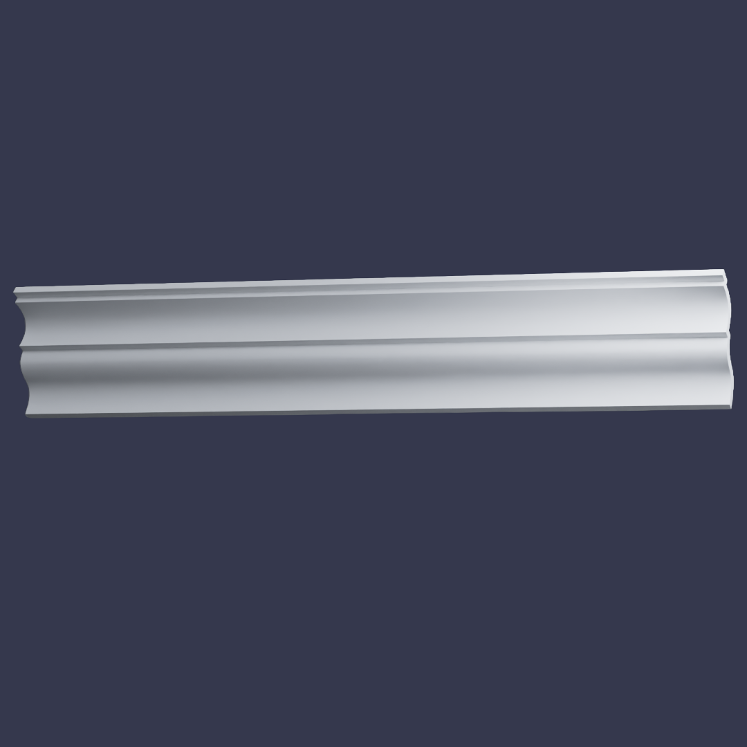 Modern cornice-Soft Curve Ceiling Trim full front