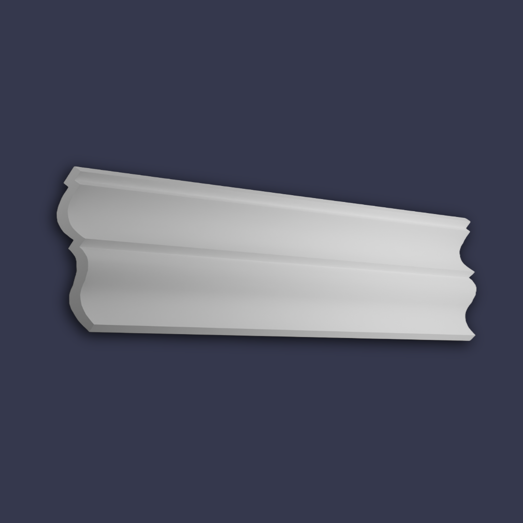 Modern cornice-Soft Curve Ceiling Trim tilted to the left