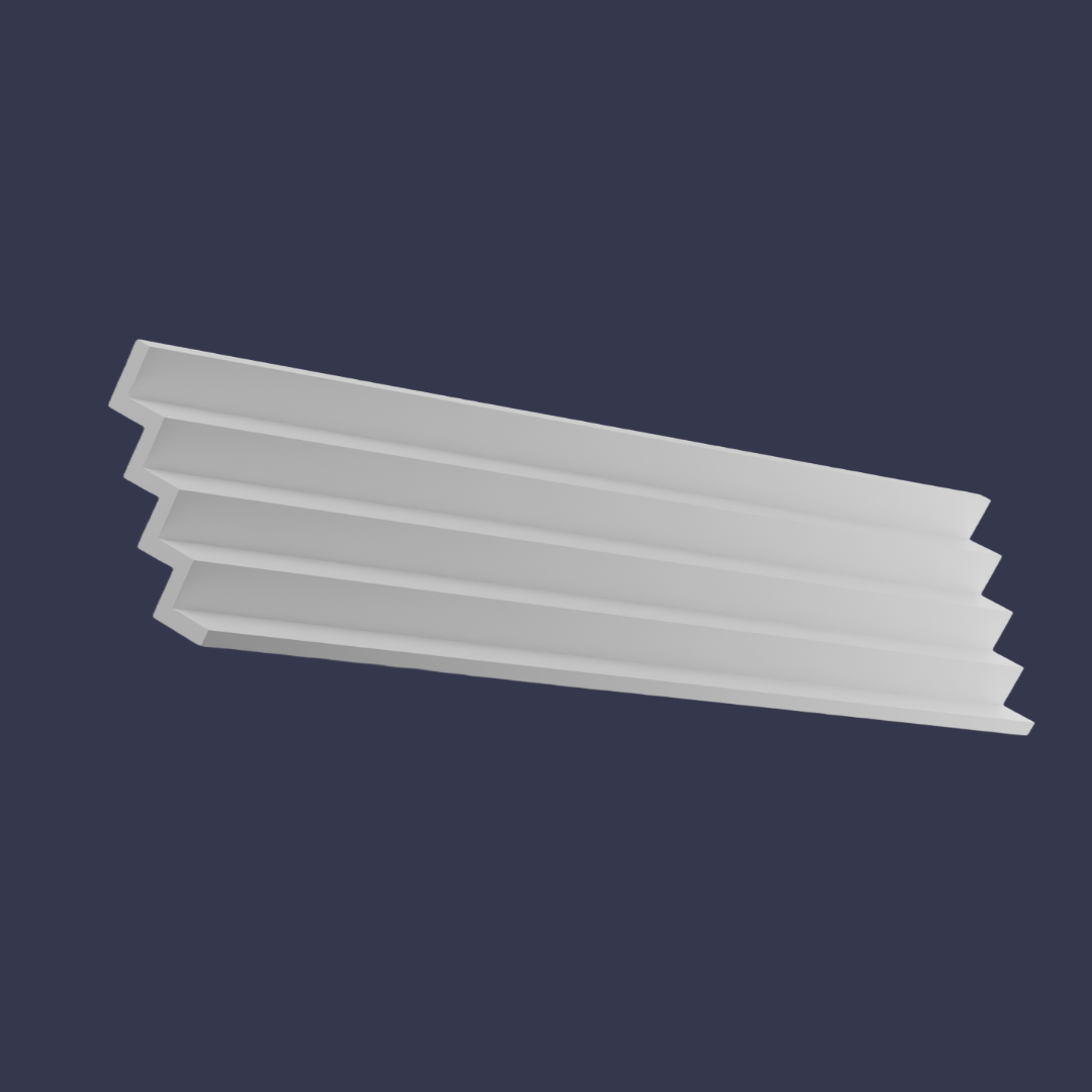 Modern step cornice-Multi-Step Tiered Ceiling Trim front back sqaure set cornice
