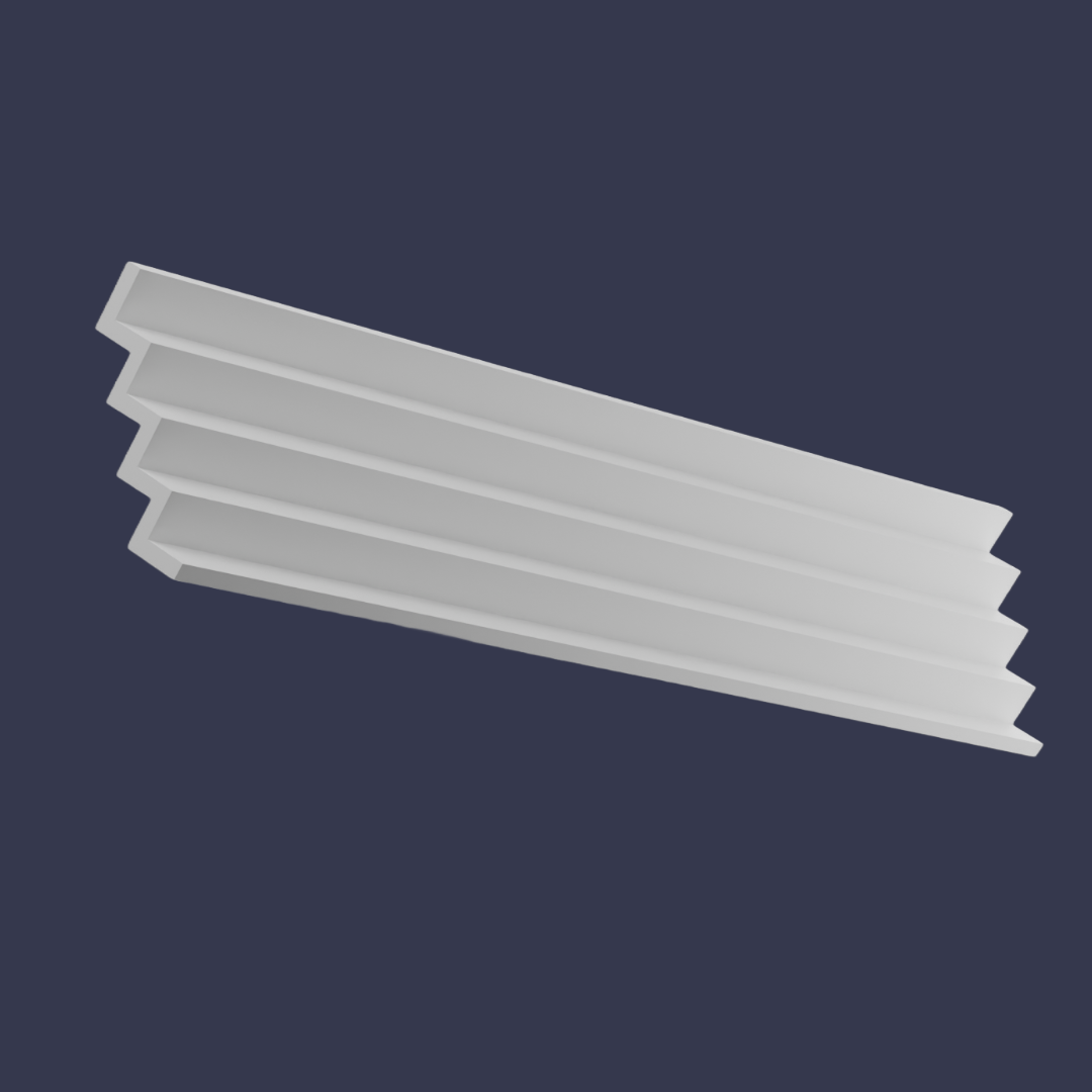 Modern step cornice-Multi-Step Tiered Ceiling Trim front tilt up sqaure set cornice
