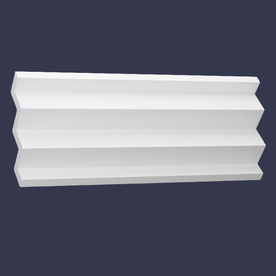Modern step cornice-Stepped Geometric Ceiling Trim front steps square set cornice