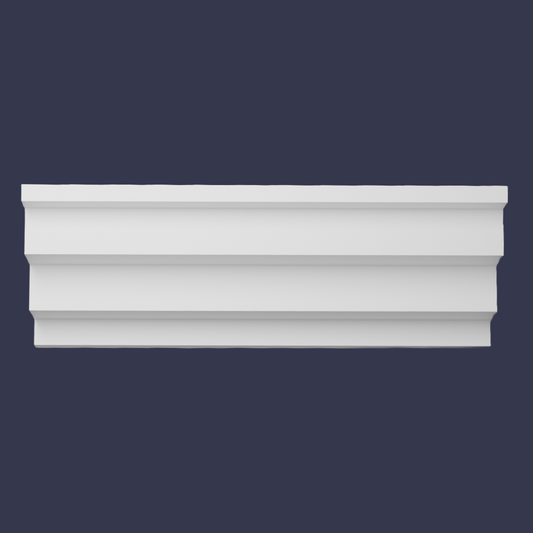 Modern step cornice-Stepped Geometric Ceiling Trim front downward angle