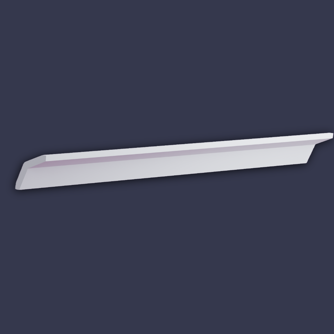 Modern cornice-Clean Line Minimalist Ceiling Trim facing to the left square set cornice