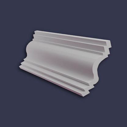 Modern cornice-Layered Curved Architectural Profile side profile