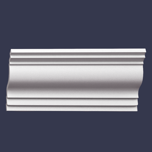 Modern cornice- Layered Curved Architectural Profile front face