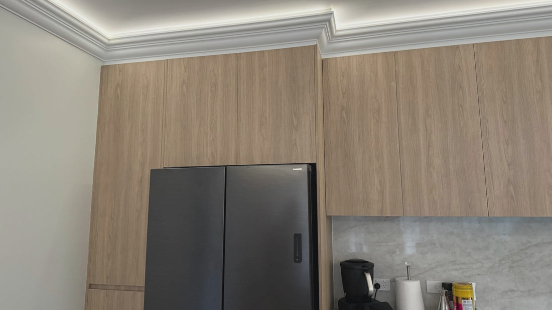 inspiration video showing cornice in a kitchen