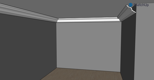 Woodpecker cornice in a room with corners